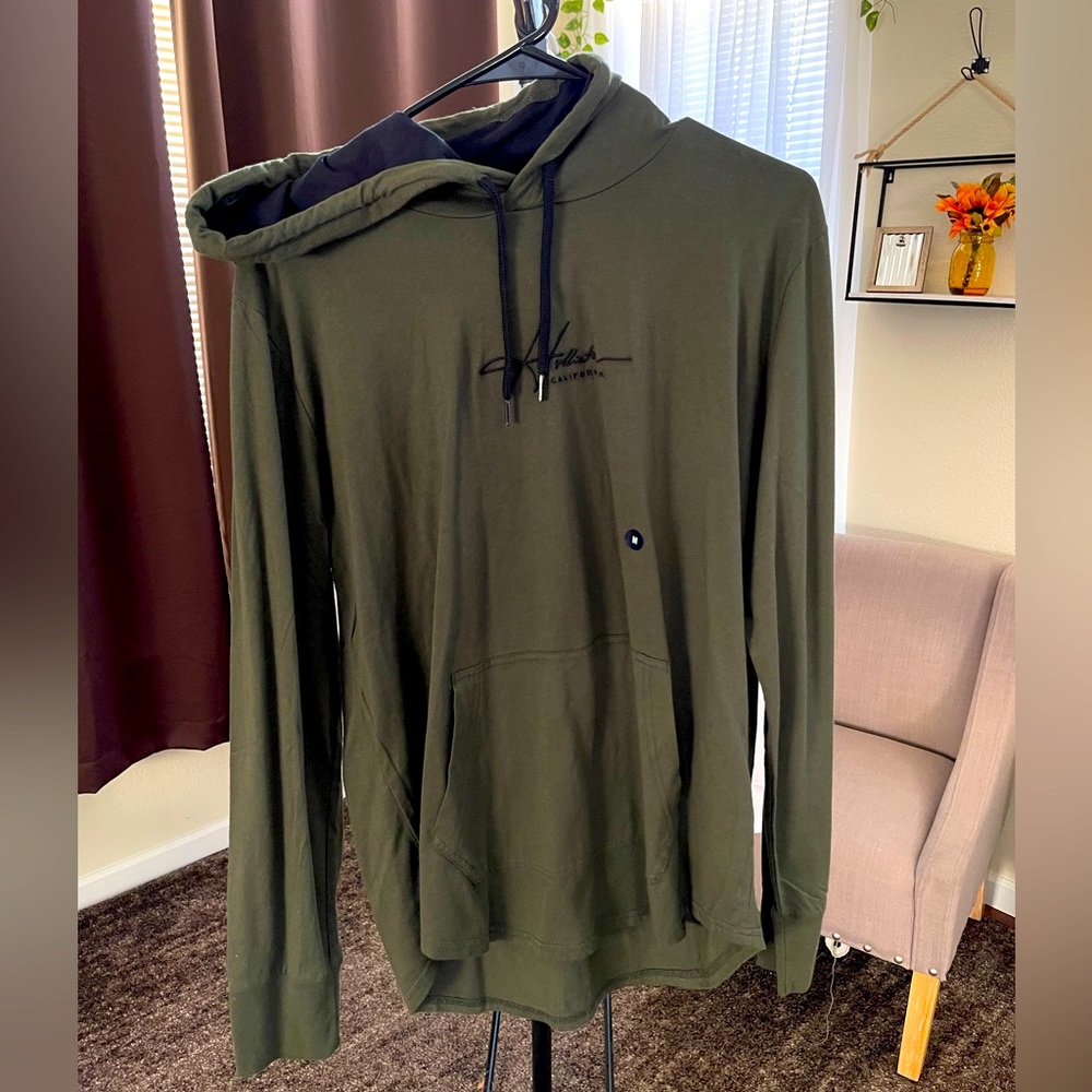 Green Hollister light weight hoodie